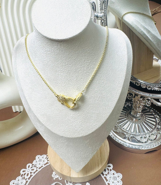 Long lock zircon necklace طول السلسله حوالى 60 cm