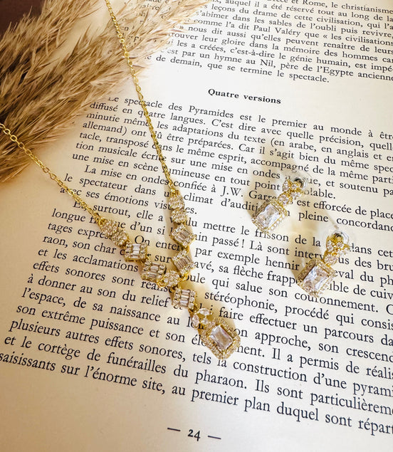 Zircon set 2 ( necklace & earring)