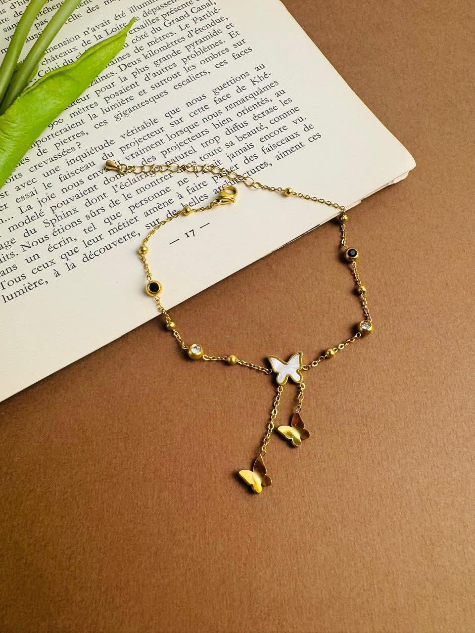 One layer butterfly anklet