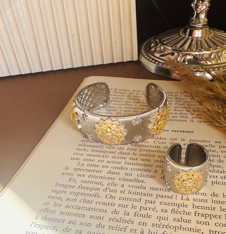 Unique silver set (bangle& ring )