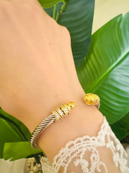 Gold & silver bangle