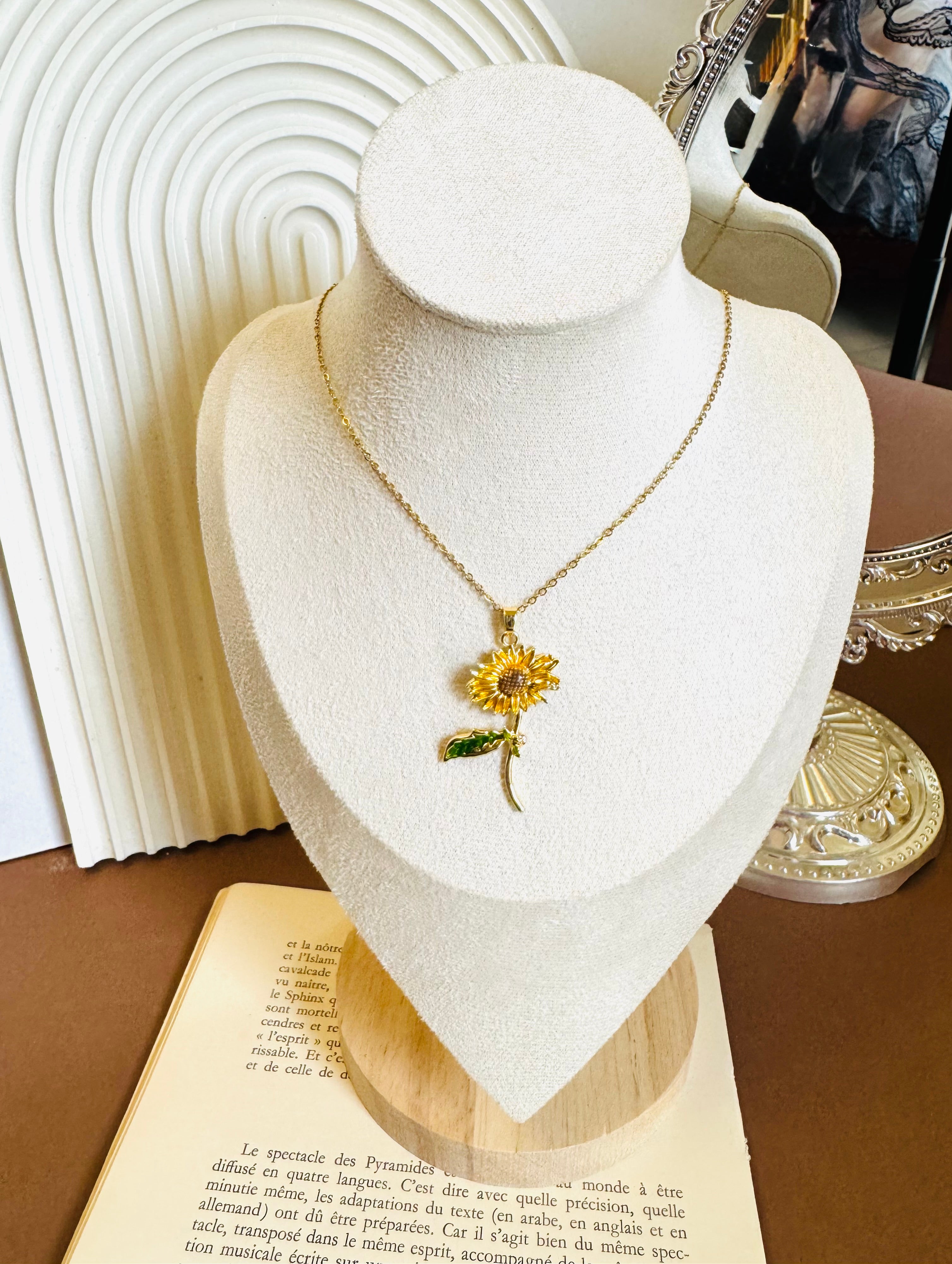 Sunflower necklace