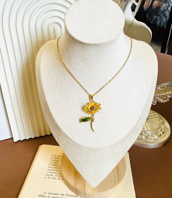 Sunflower necklace
