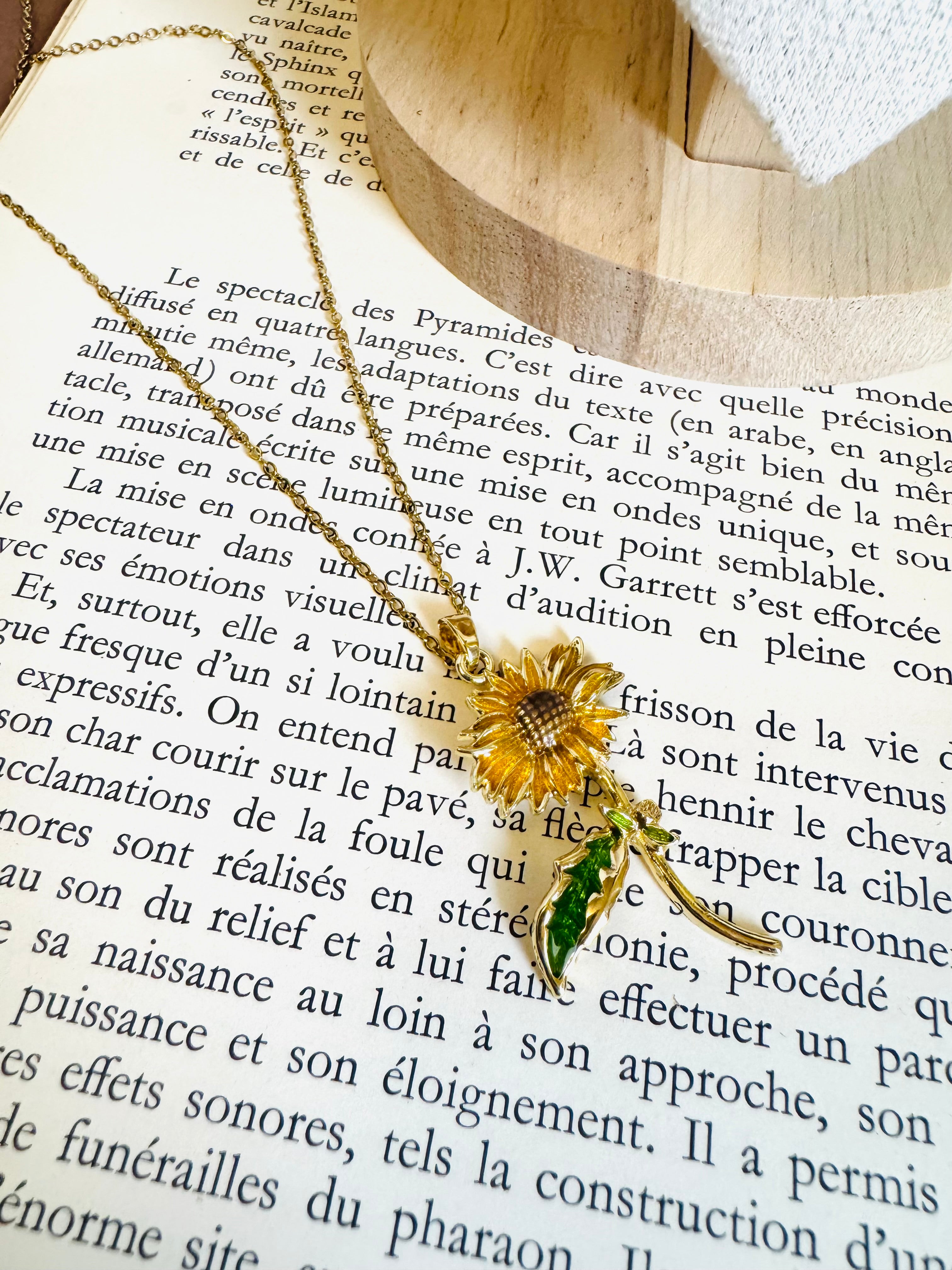Sunflower necklace