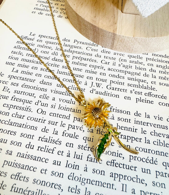 Sunflower necklace