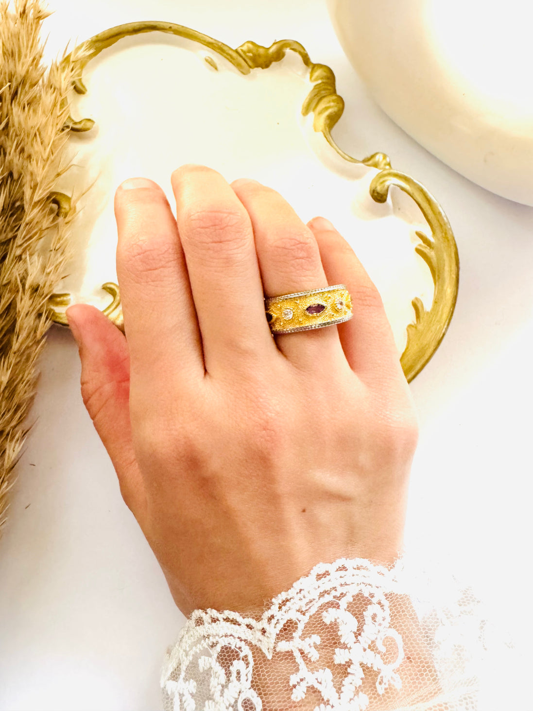 Unique colorful ring