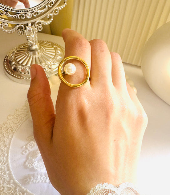 Pearl circle ring sizes