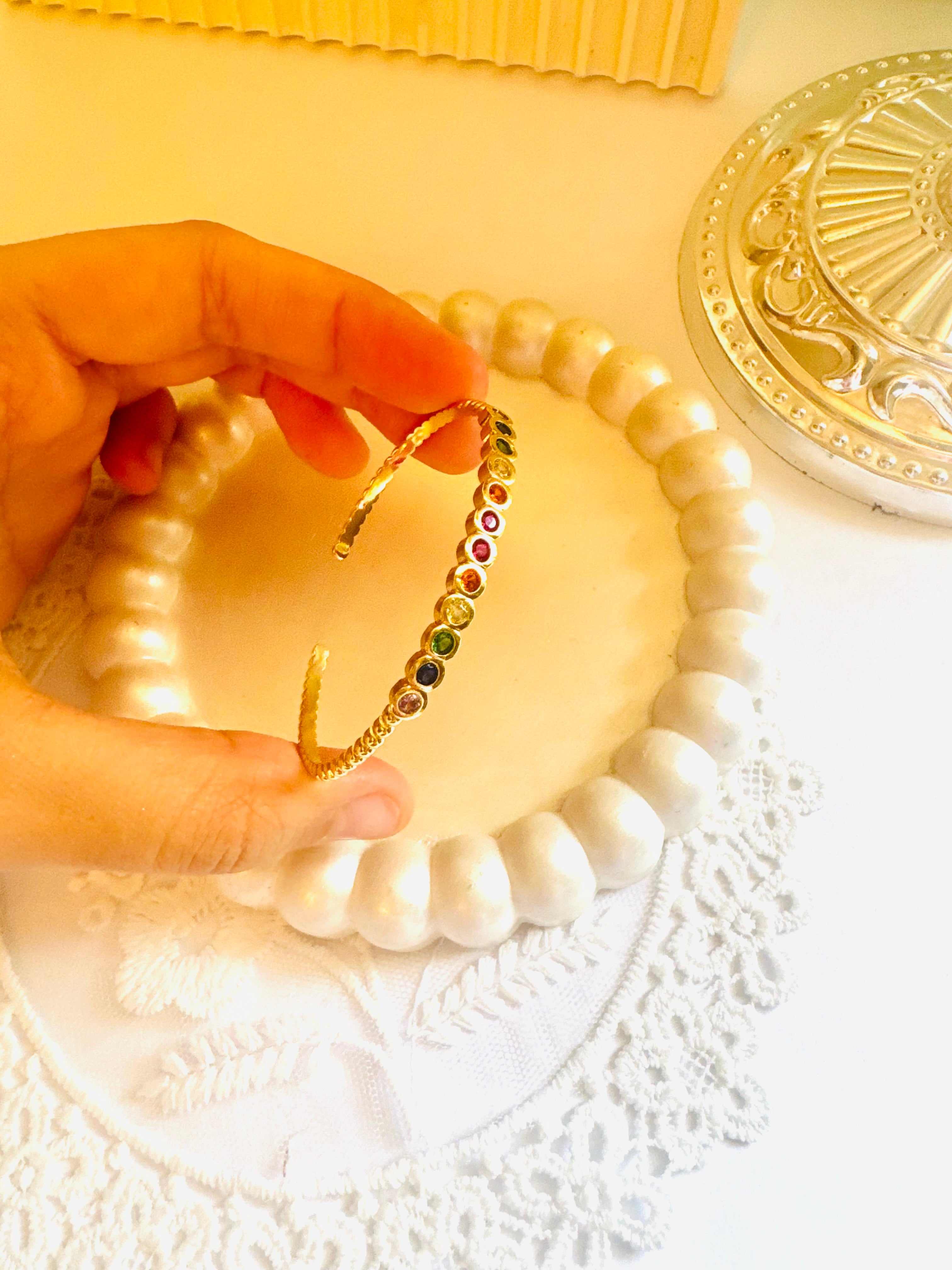 Rainbow circle bangle
