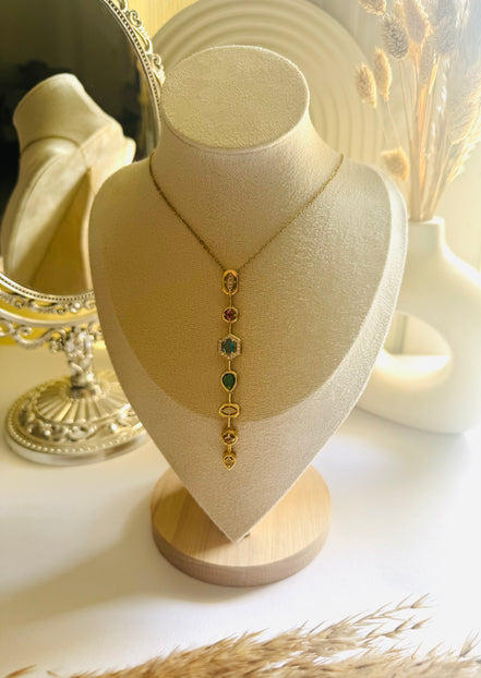 Long colourful necklace