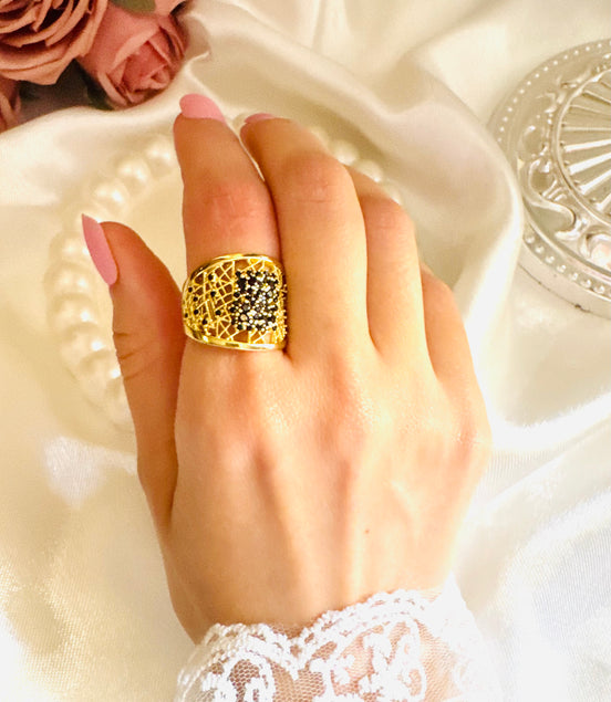 Black struss ring (free size )