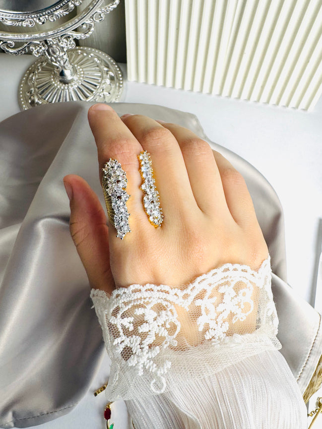 Unique zircon ring ( free size )