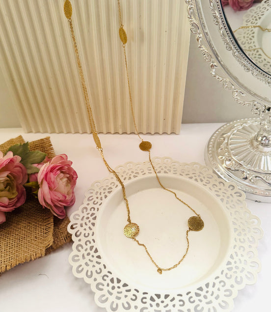 Circle long necklace
