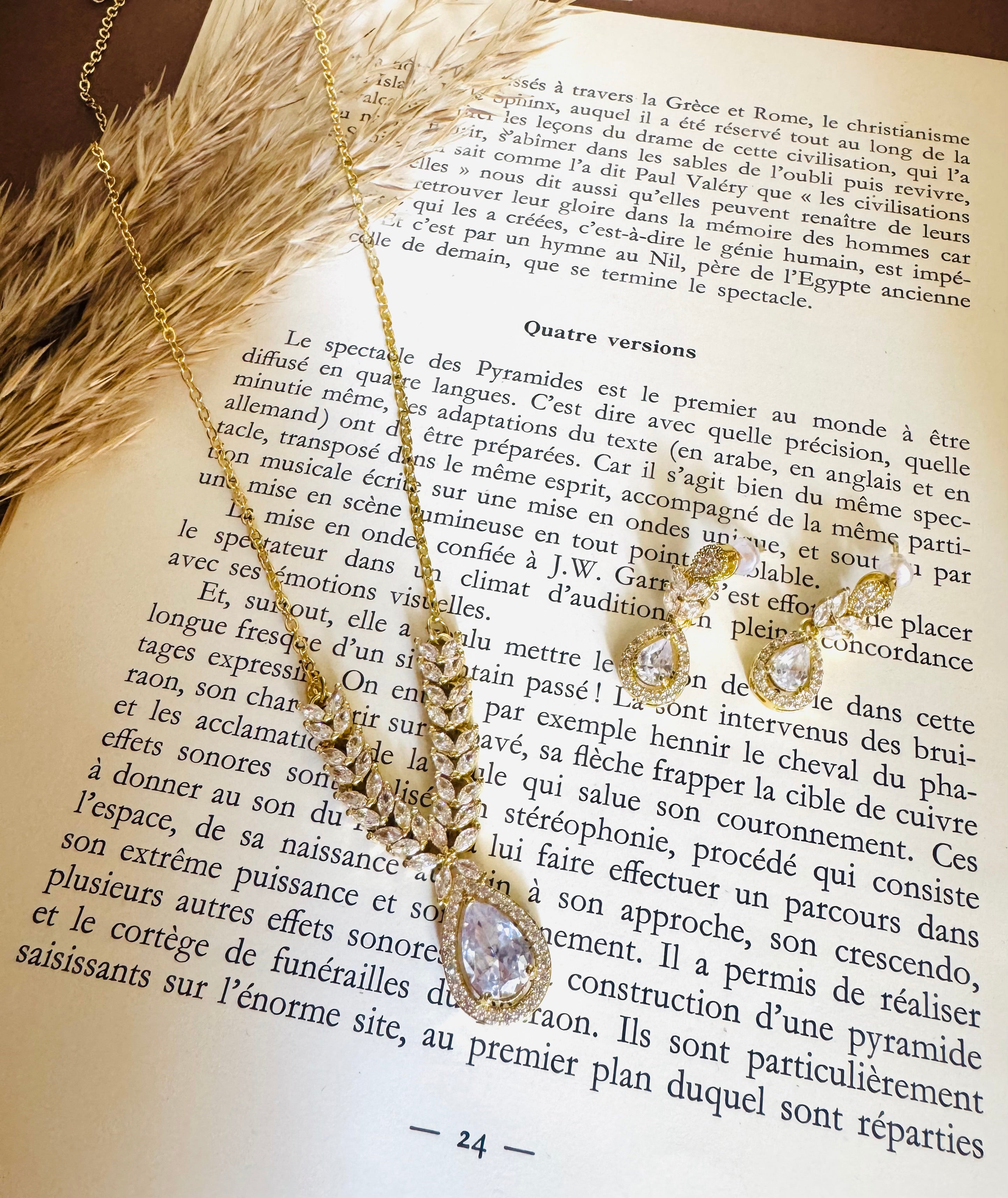 Zircon set 1 ( necklace & earring)