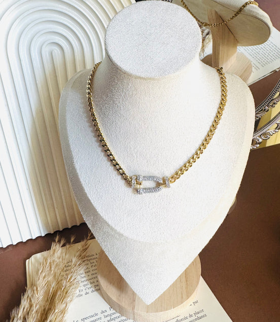 Zircon groumet necklace