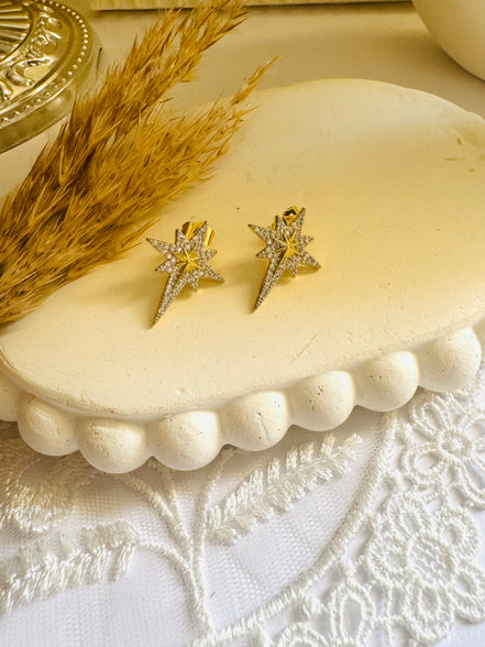 Star zircon earring