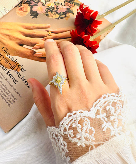 Sparkle star ring