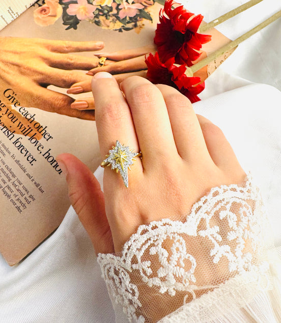 Sparkle star ring