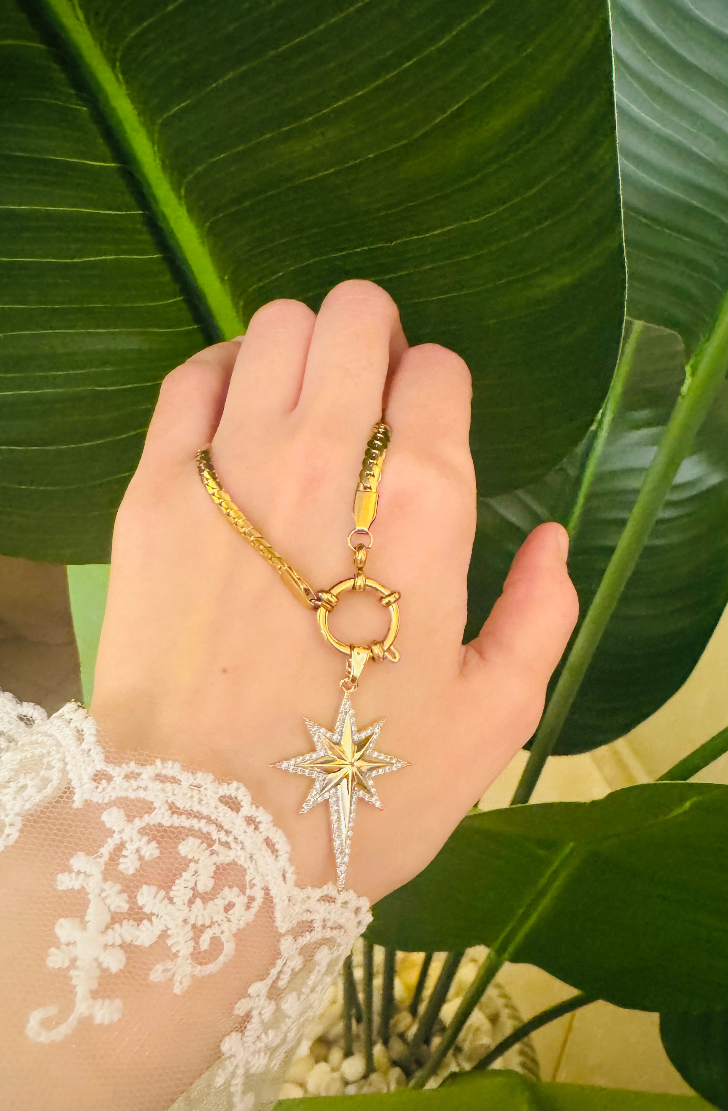Star zircon necklace