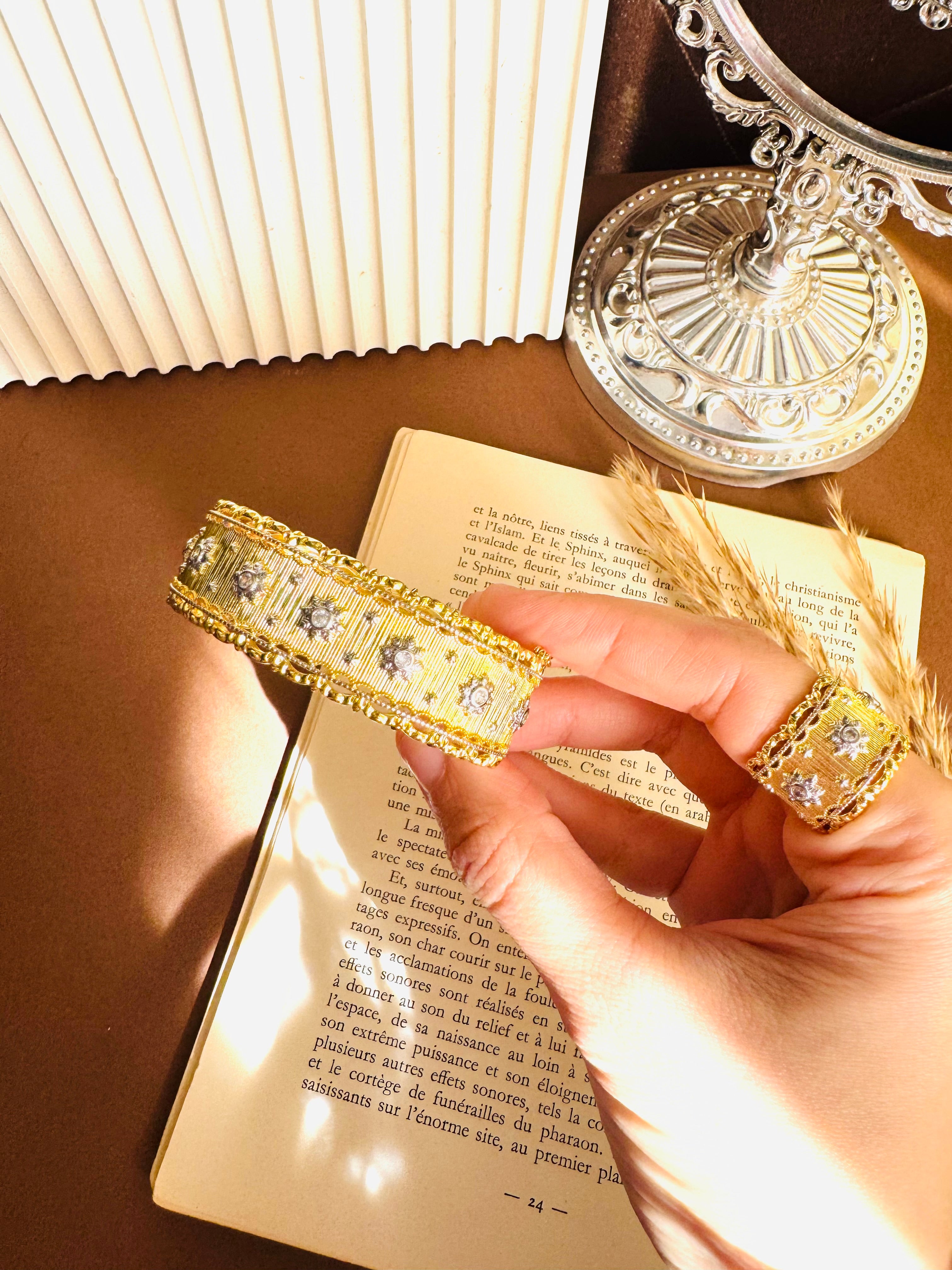 Luxury set ( bangle & ring ) free size