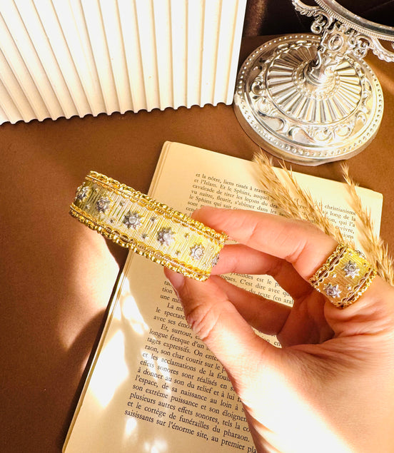 Luxury set ( bangle & ring ) free size