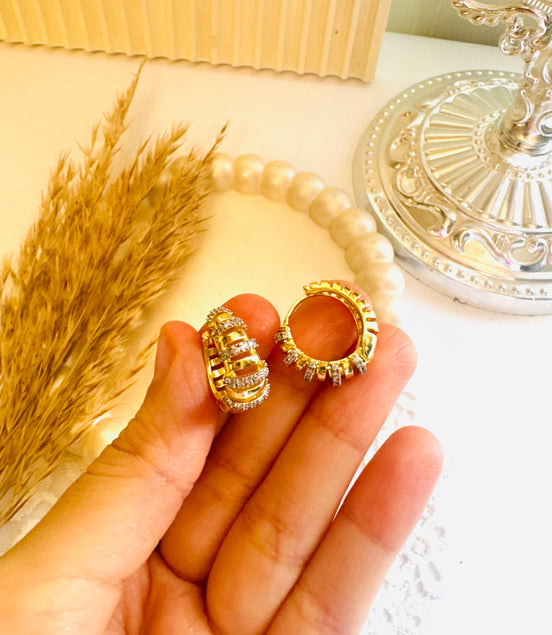 Zircon ring earring