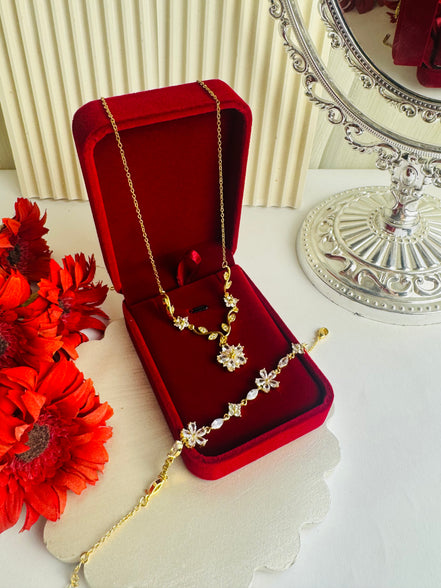Flowers set ( Necklace & bracelet)