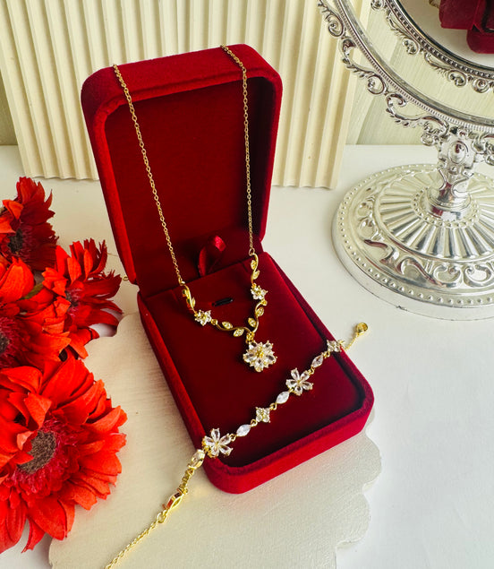 Flowers set ( Necklace & bracelet)