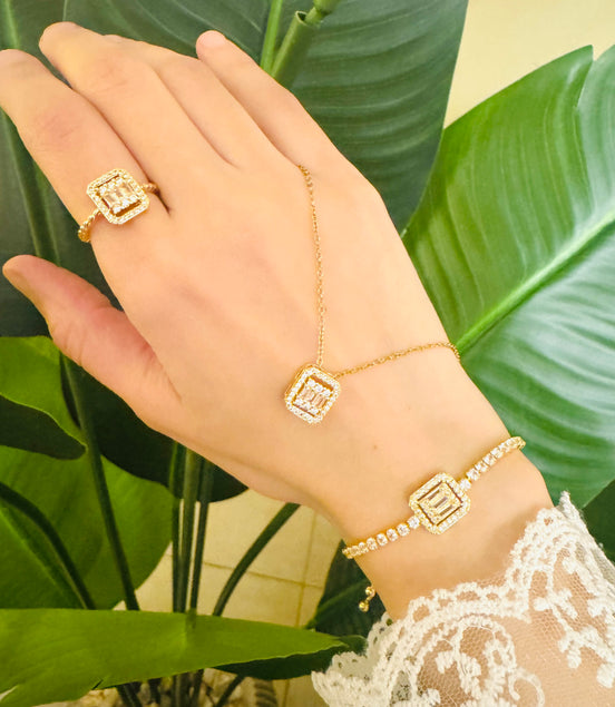 Lazordy set ( ring necklace bracelet)