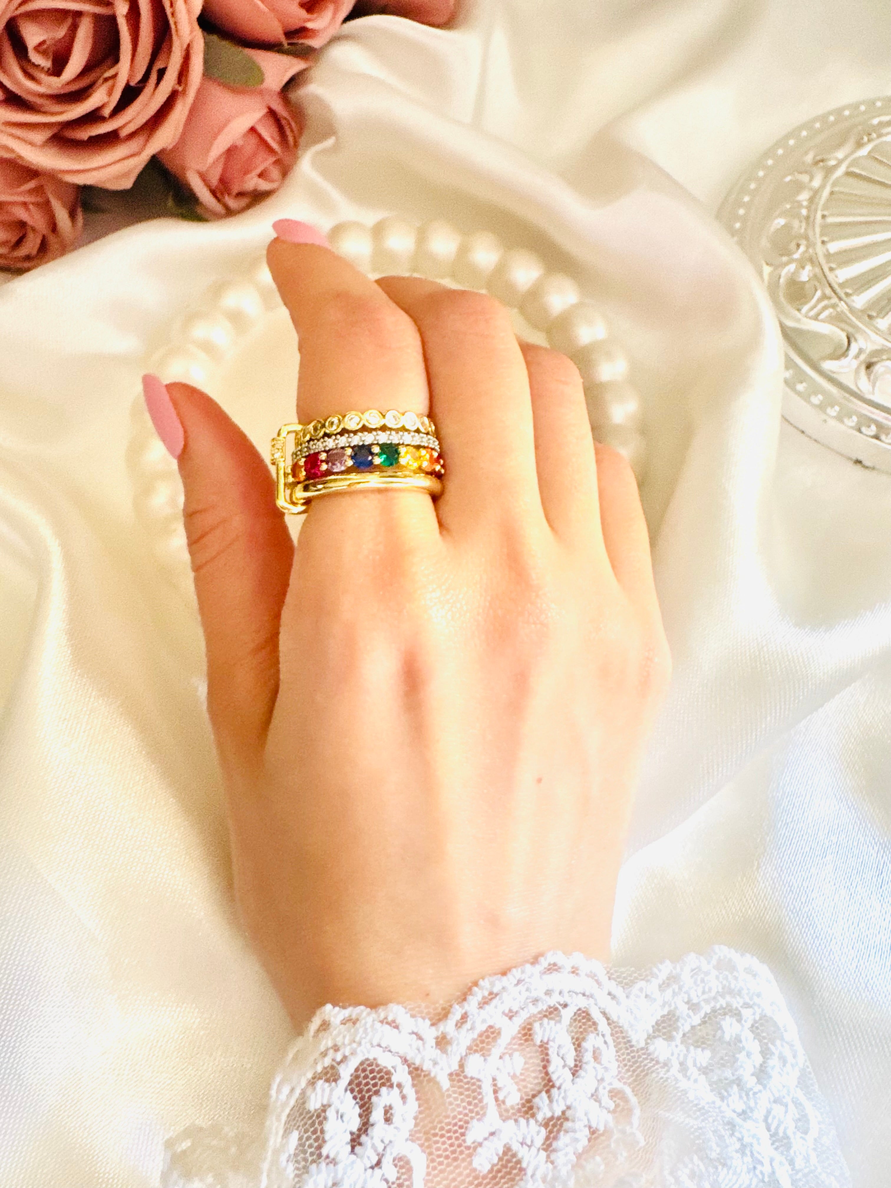 Four  layer colourful ring