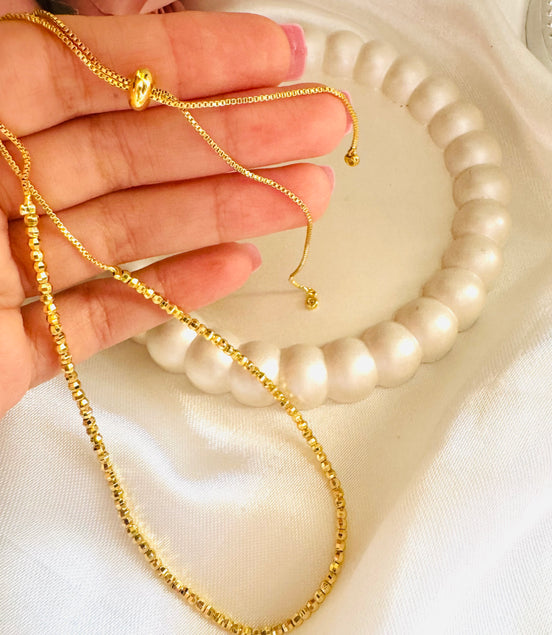 Sold small balls free size necklace