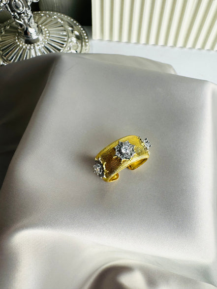Bold zircon ring free size