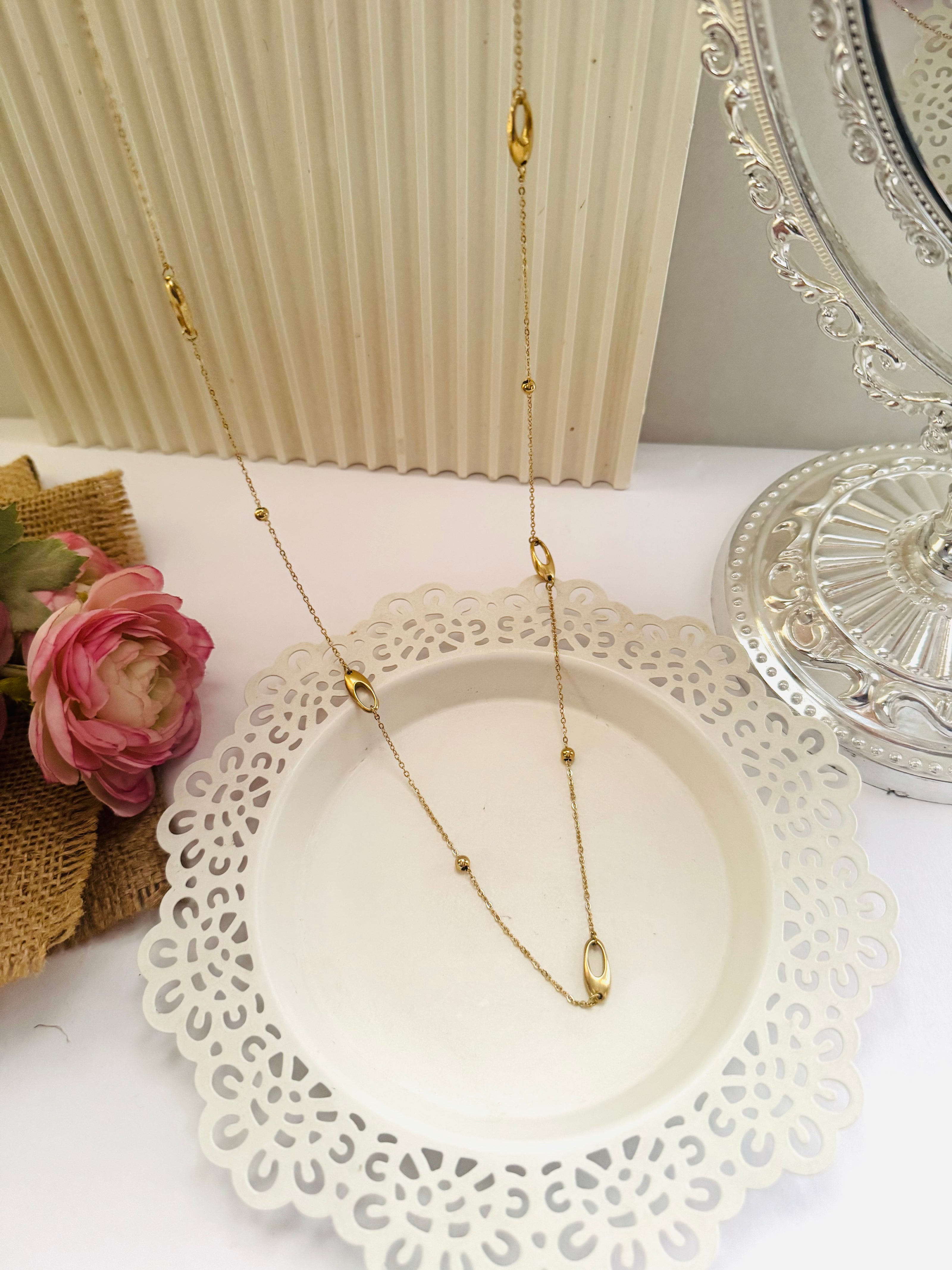 Over long necklace