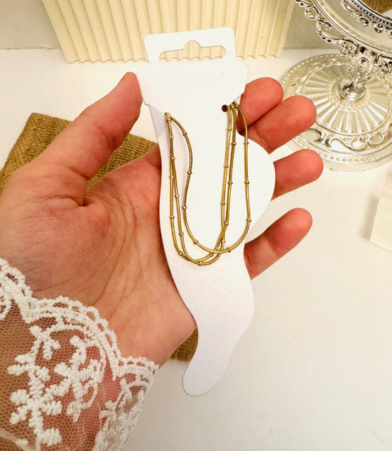 Three layer anklet