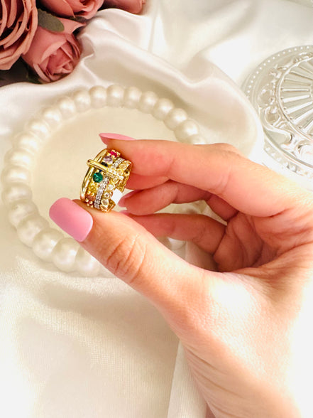Four  layer colourful ring