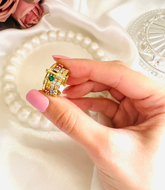 Four  layer colourful ring