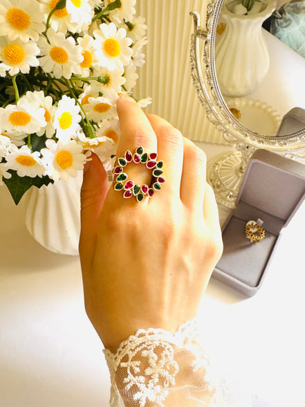 Fancy zircon ring