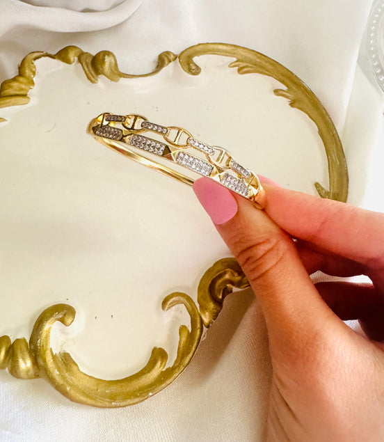 Double layer zircon bangle