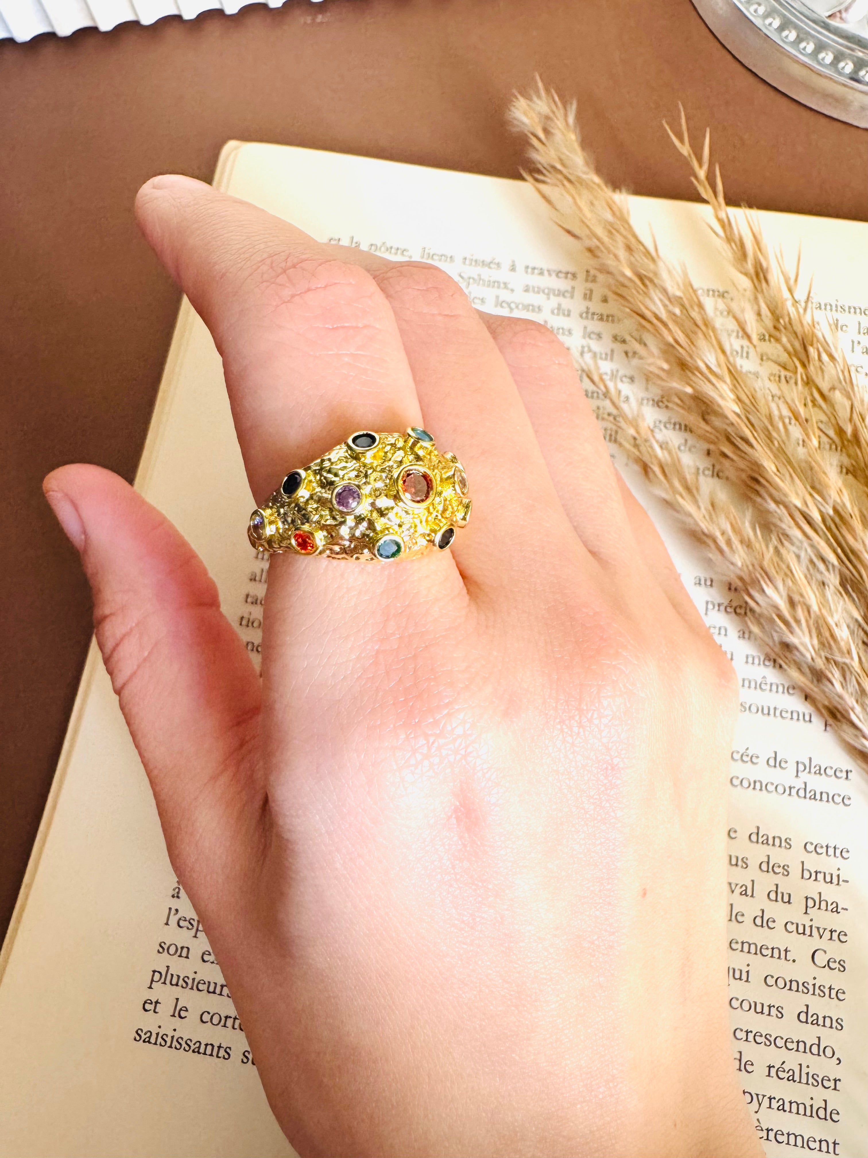 Bombaeh colorful ring free size