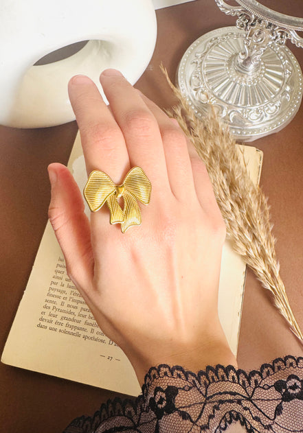 Ribbon ring free size