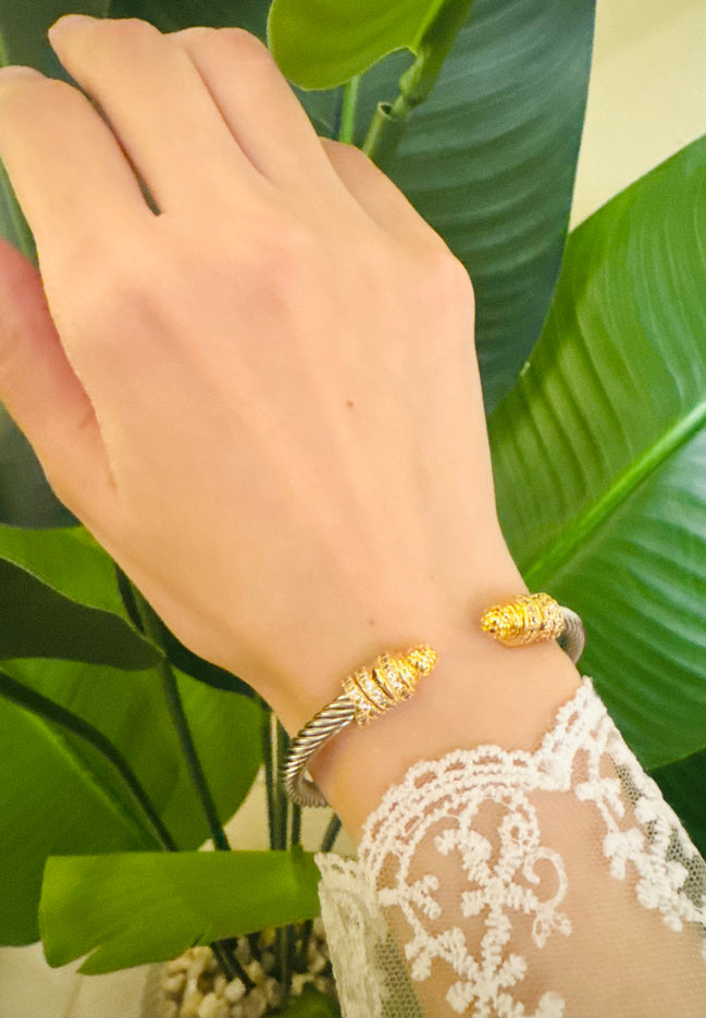 Gold & silver bangle