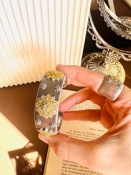 Unique silver set (bangle& ring )