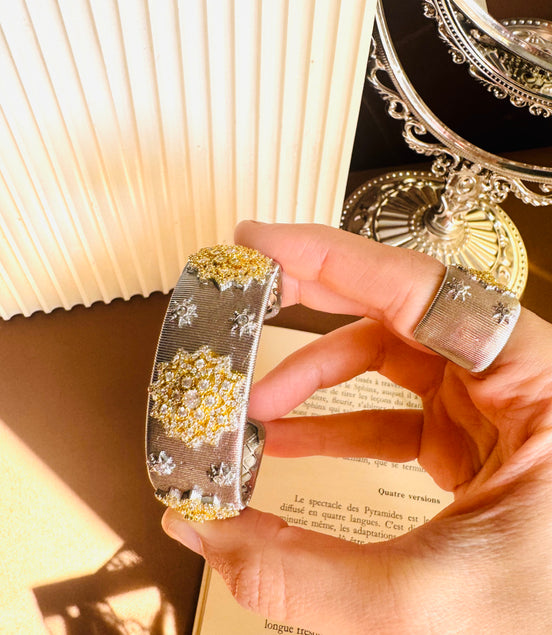 Unique silver set (bangle& ring )