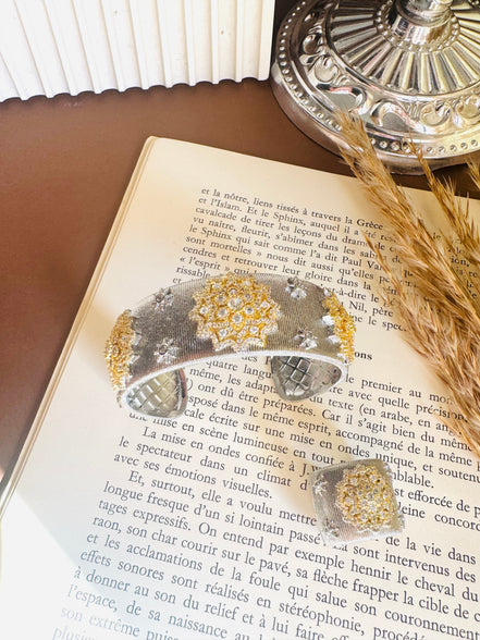 Unique silver set (bangle& ring )