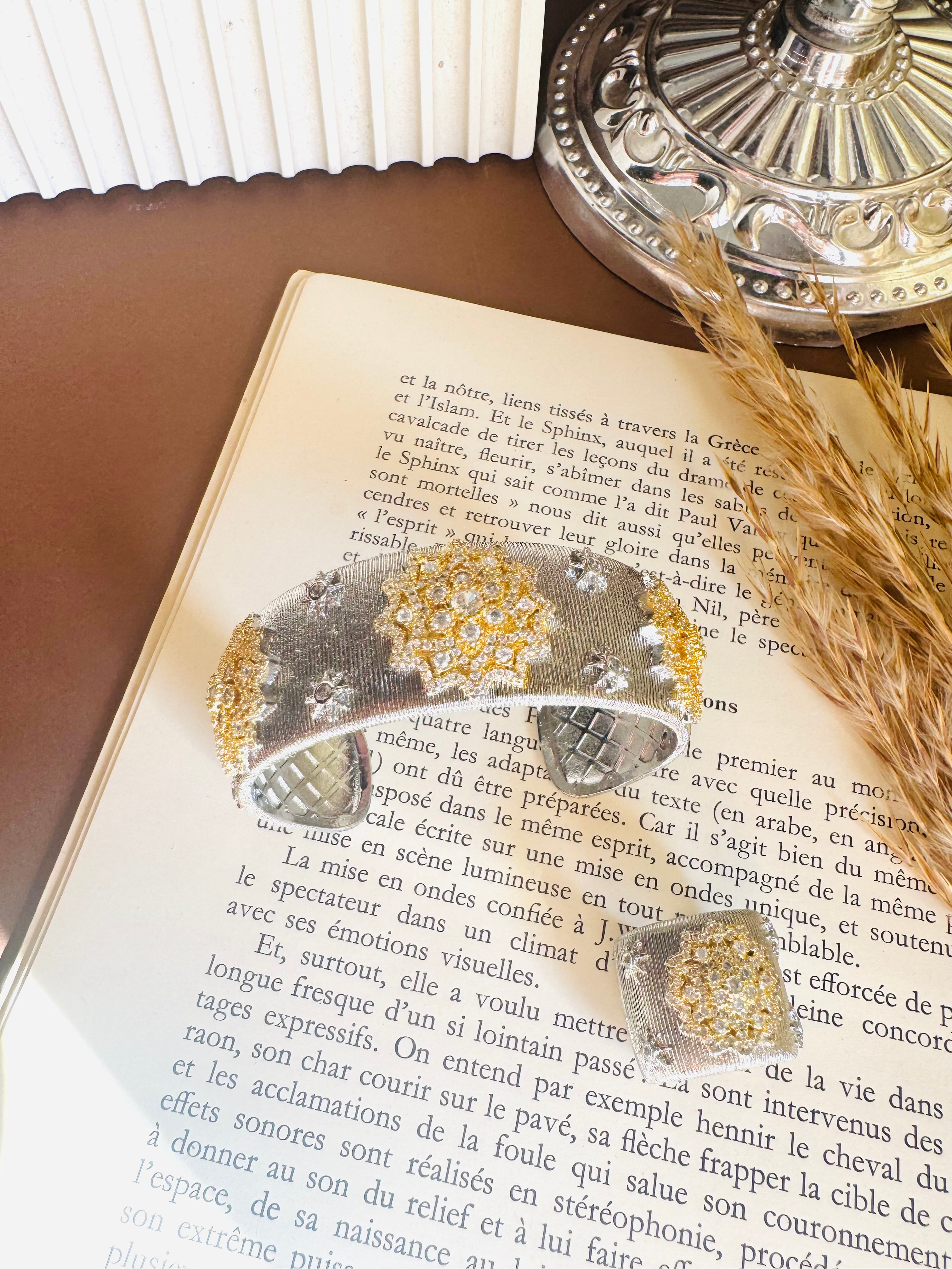 Unique silver set (bangle& ring )