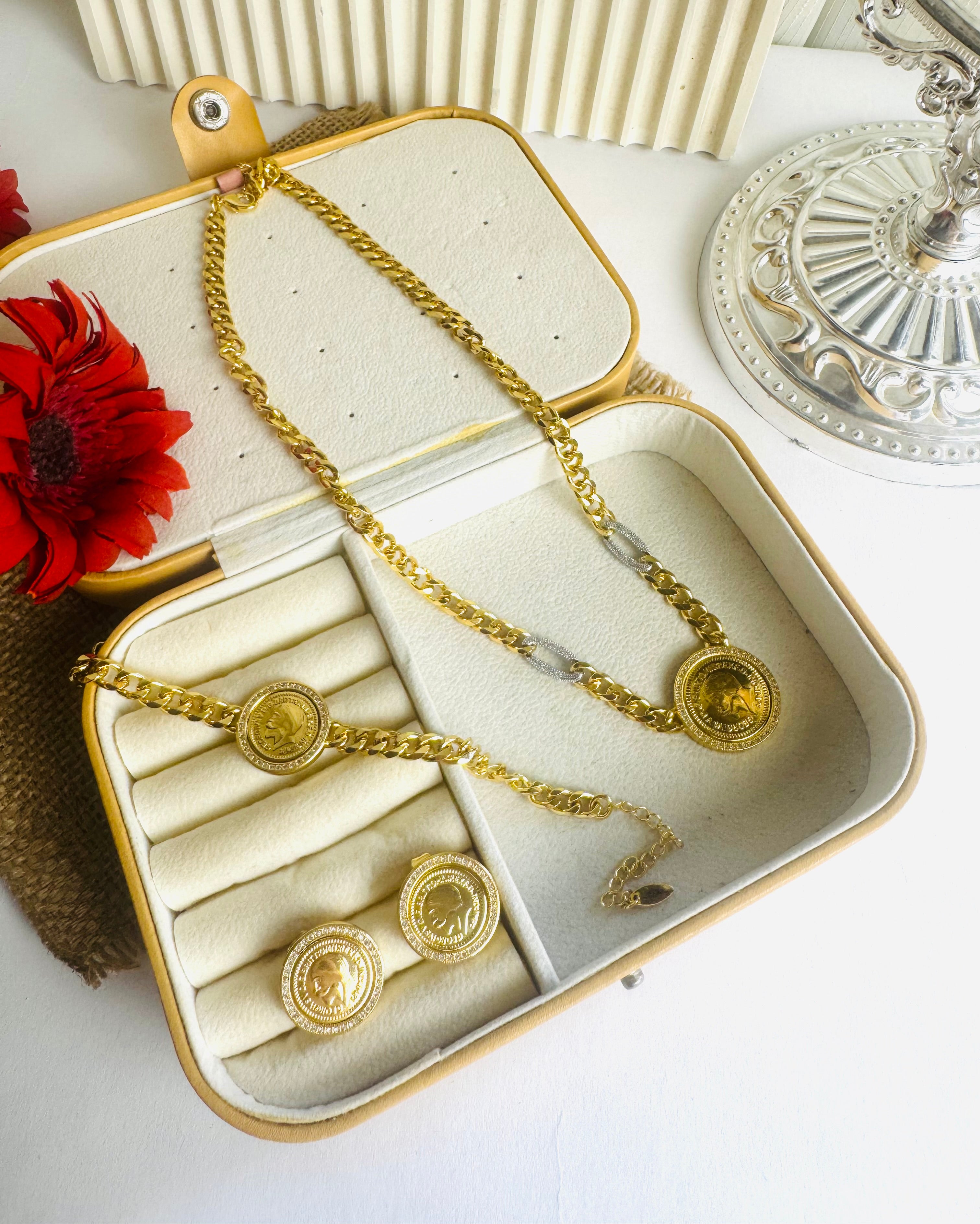 Coin set ( Necklace/bracelet/ earring)