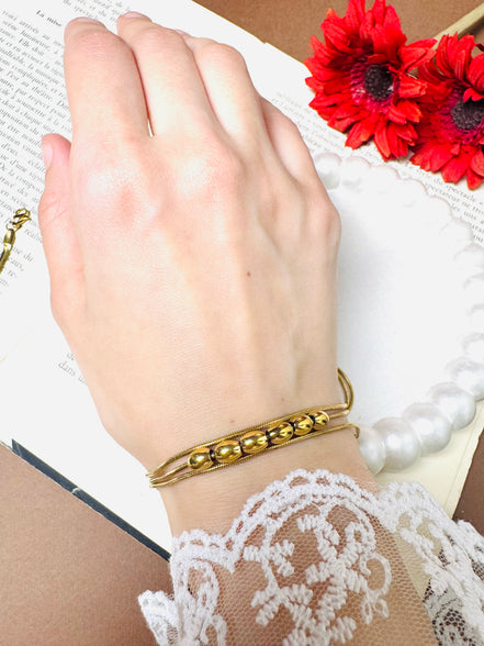 Three layer balls bracelet