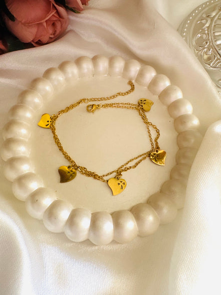 Heart anklet