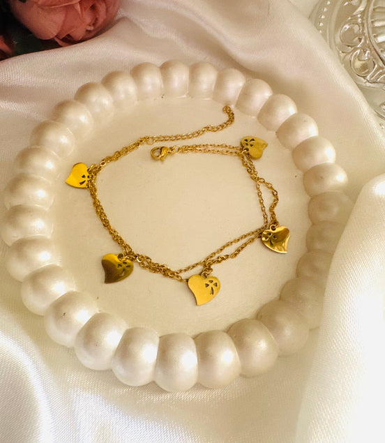 Heart anklet