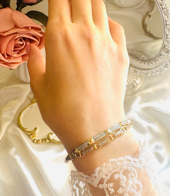 Double layer zircon bangle