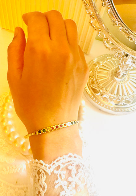 Rainbow circle bangle